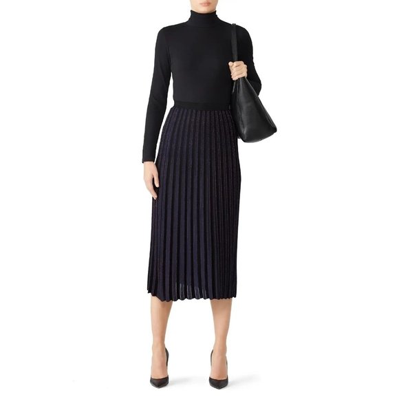 Diane Von Furstenberg Dresses & Skirts - Diane von Furstenberg Sheer Lurex Klara Midi Knit Skirt Size L
